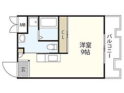 幟ビル ワンルームの間取図画像