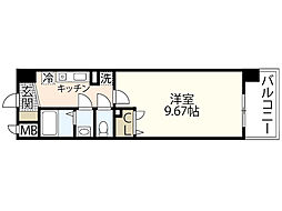 第20友建ビル 1Kの間取図画像