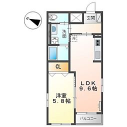 エクセルミーユー 1LDKの間取図画像