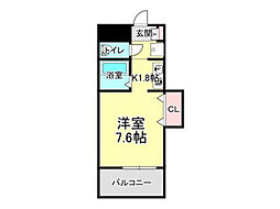 ダイアパレス鶴見町 ワンルームの間取図画像
