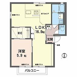 エントピア西原 1LDKの間取図画像