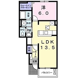コンフォール弐番館 1LDKの間取図画像
