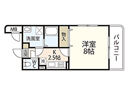 ヴィランス大塚 1Kの間取図画像
