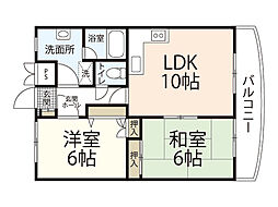 メゾン・ド・谷口 2LDKの間取図画像