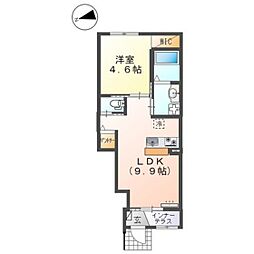 アイリスE 1LDKの間取図画像