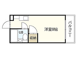 ウインビル2 ワンルームの間取図画像