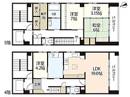最上ビル 4LDKの間取図画像