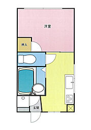 上田ビルアパート 1DKの間取図画像