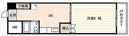 第一原本ビル 1DKの間取図画像