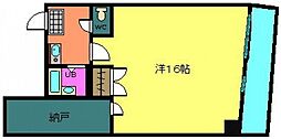第12やたがいビル 1Kの間取図画像