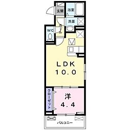 871・anew 1LDKの間取図画像