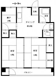 西本ビル 2SDKの間取図画像