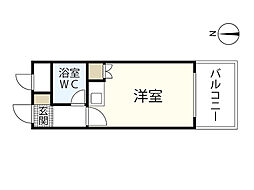 ダイアパレス皆実町 ワンルームの間取図画像