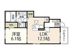 野々山A 1LDKの間取図画像