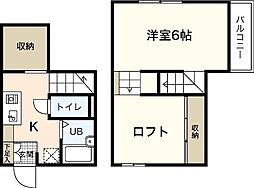 プレシャスコート ワンルームの間取図画像