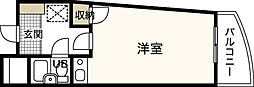 レガロ壱番館 ワンルームの間取図画像