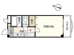 エスティージュン 1Kの間取図画像