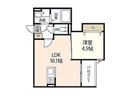 AnmuT廿日市 1LDKの間取図画像