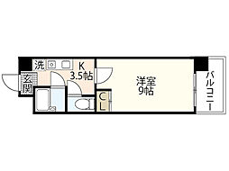 JJS舟入南 1Kの間取図画像