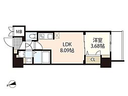 S-RESIDENCE観音公園aloria 1LDKの間取図画像