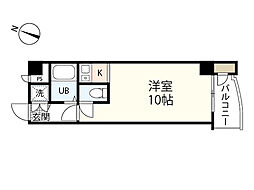 ライオンズマンション東荒神 ワンルームの間取図画像