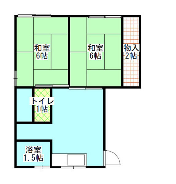 小松ビル ｜広島県広島市西区小河内町2丁目(賃貸マンション2DK・2階・43.25㎡)の写真 その2