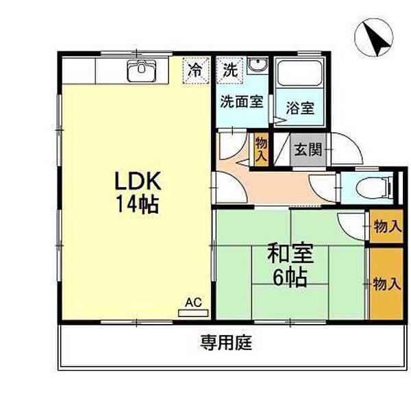 ファミール谷岡 ｜広島県広島市安佐南区緑井8丁目(賃貸アパート1LDK・1階・48.00㎡)の写真 その2