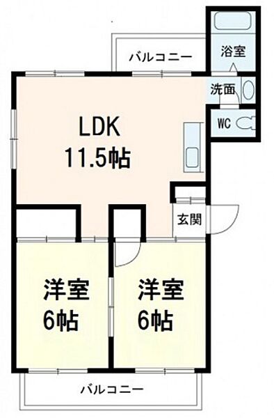 広島県広島市西区南観音1丁目(賃貸マンション2LDK・4階・49.00㎡)の写真 その2