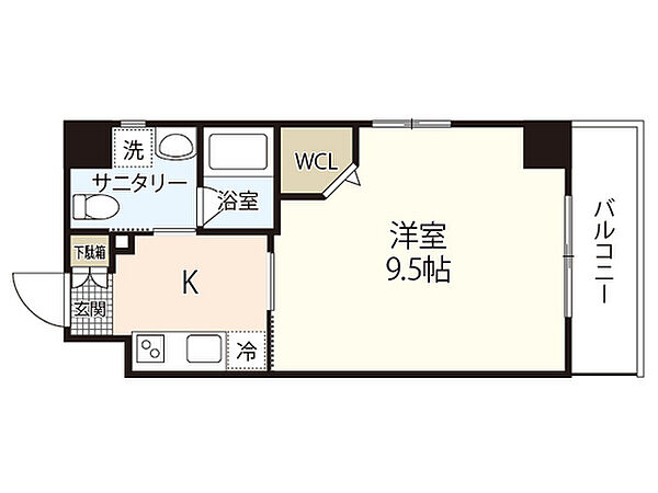 パレグレース中広II ｜広島県広島市西区中広町2丁目(賃貸マンション1K・2階・29.07㎡)の写真 その2