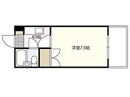 大芝グリーンコーポ 1Kの間取図画像