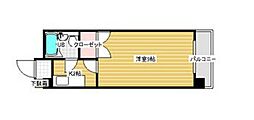 西本ビル 1Kの間取図画像