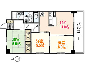 広島県広島市安佐南区西原7丁目（賃貸マンション3LDK・8階・63.00㎡） その2