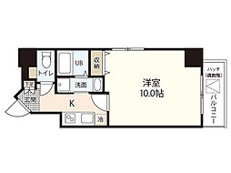 プランドール古市 1Kの間取図画像