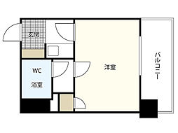 ダイアパレス平和通り 1Kの間取図画像