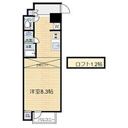 エクセリア小町 ワンルームの間取図画像