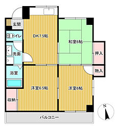 根石ビル 3DKの間取図画像