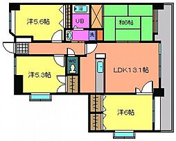 マンションリバーハンズ 7階4LDKの間取り