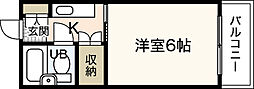 アメニティナガツカ1 1Kの間取図画像