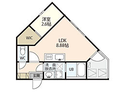 Ｅｓｐｅｒａｎｚａ青崎 3階1LDKの間取り