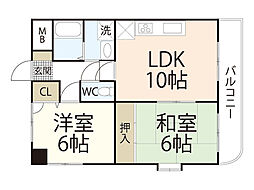 間取図画像 2LDK