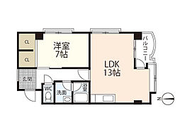 間取図画像 1LDK
