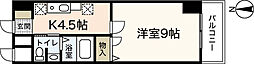 シャトー広島 1Kの間取図画像