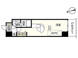S-FORT鶴見町 ワンルームの間取図画像