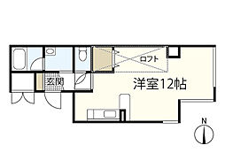 鉄砲町原田ビル ワンルームの間取図画像
