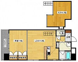 エンバシーコート矢賀 ワンルームの間取図画像