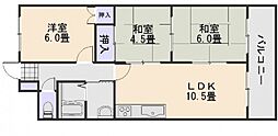 コーポサンシャイン 3LDKの間取図画像