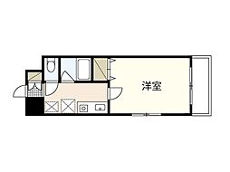 シャローム五日市 1Kの間取図画像