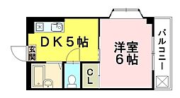 LaGrace壱番館 1DKの間取図画像