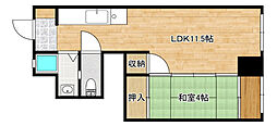 第一津広ビル 1LDKの間取図画像