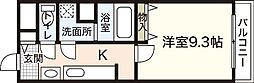 クレアーレヴェント 1Kの間取図画像